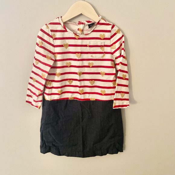 Baby Gap Long Sleeve Heart Dress - Picture 1 of 3